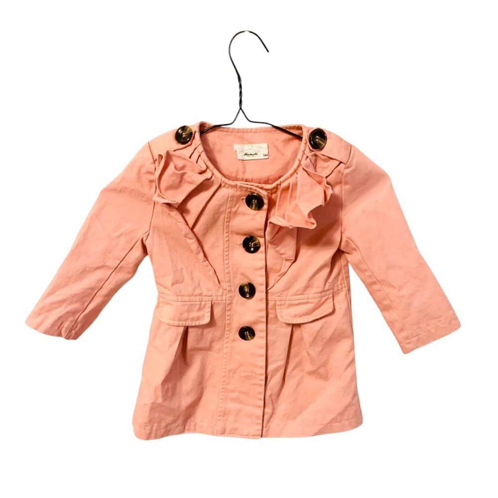 Girls Remoli Studio pink ruffled spring jacket